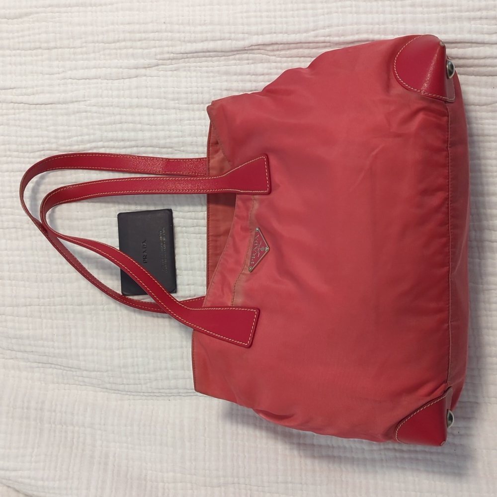 Prada Tessuto Street Handbag, Peonia